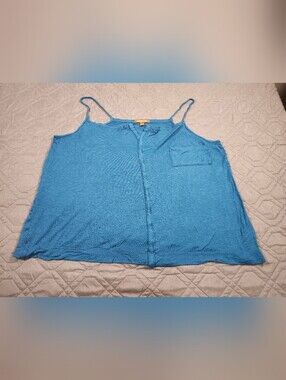 Hive & Honey blue tank top chest pocket Size M